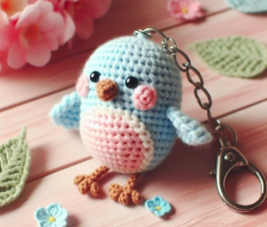 Cute Crochet Bird Keychain Free Amigurumi Pattern