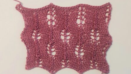 How to knit the lacy leaf stitch