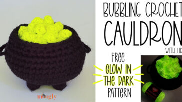 Bubbling Crochet Cauldron with Lid