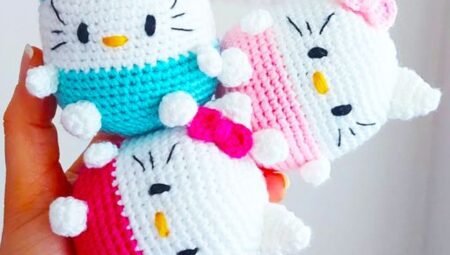 Hello Kitty Toy Free Amigurumi Crochet Pattern